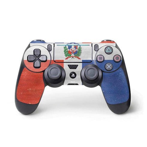 Dominican Republic Flag Distressed PlayStation PS4 Skins